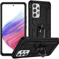 A53 Case,A53 5G Case, Military Grade Protective Samsung Galaxy A53 Cases Cover with Ring Car Mount Kickstand for Samsung Galaxy A53/A53 5G - Black
