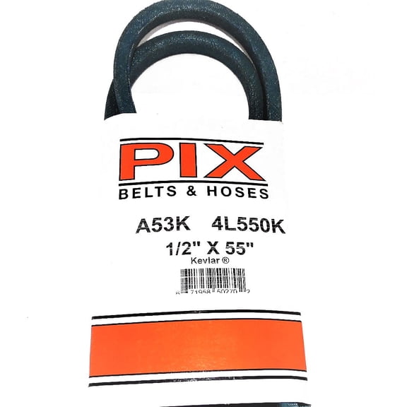 A53K / 4L550K Pix Kevlar Belt Compatible With MURRAY: 21649, 23796, 37X12 (1/2" X 55")