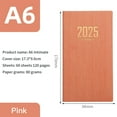A6 2025 Portable Planner 365 Days Durable Pu Cover Daily Weekly