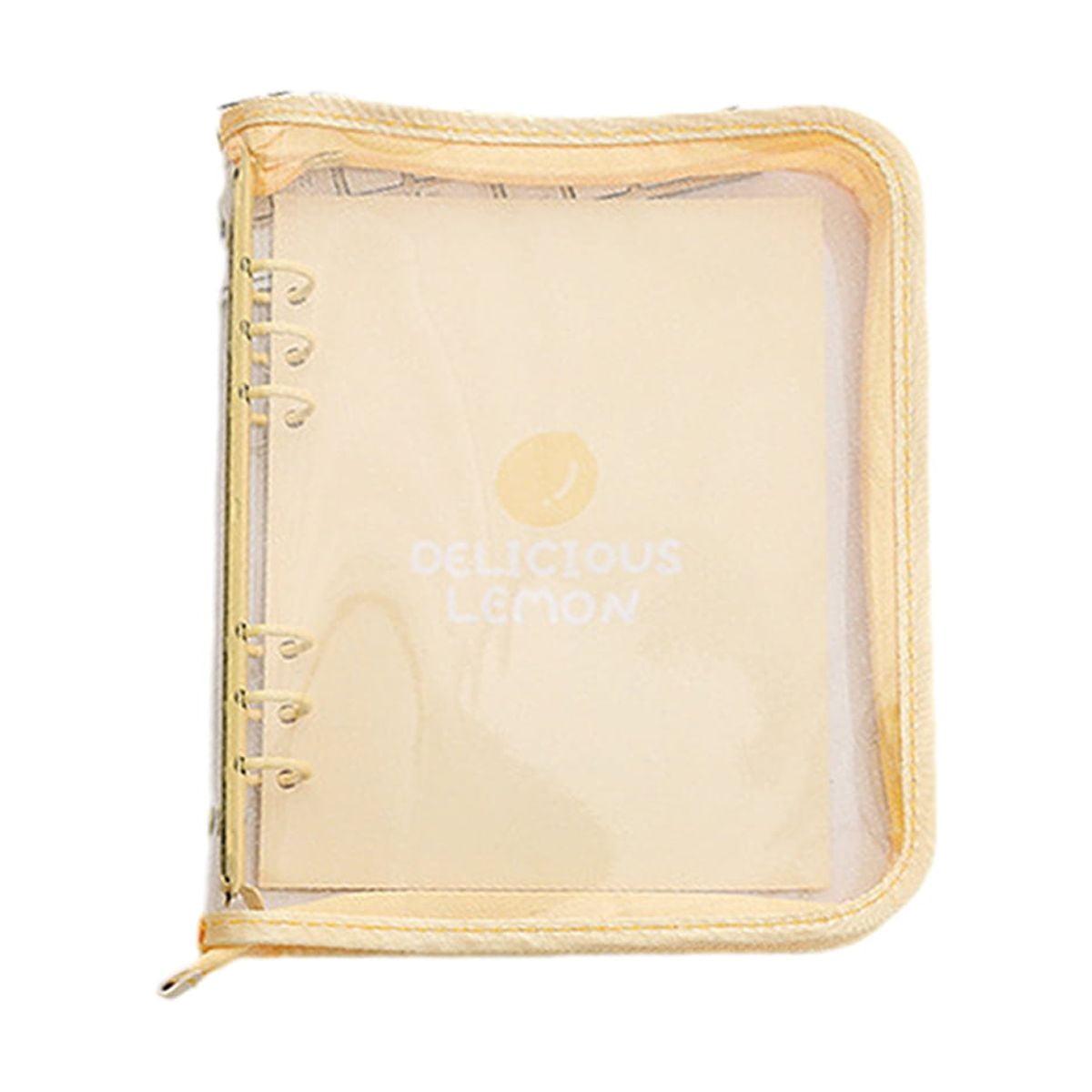 A6 6 Hole Zippered Loose Leaf Notebook Cover Binder Photo Organizer