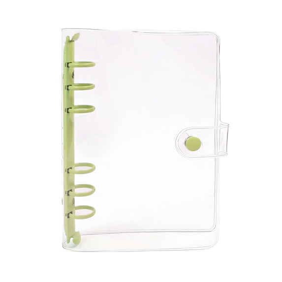 A6 6-Ring Binder Cover, 6.6×5inch, Transparent PVC Notebook Binder, Soft Clear Binder Protector Refillable Shell, Plastic Notebook With Inner Storage Pockets, Refillable Budget Journal Folder
