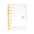 thumbnail image 1 of A6 6-Ring Binder Cover, 6.6×5inch, Transparent PVC Notebook Binder, Soft Clear Binder Protector Refillable Shell, Plastic Notebook With Inner Storage Pockets, Refillable Budget Journal Folder, 1 of 8