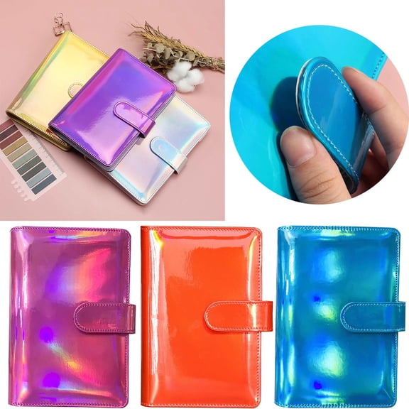 A6 6-Ring Refillable Budget Planner Cover With Buckle Closure For Loose Leaf Organization - Sky Blue