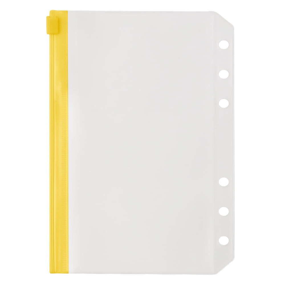 Pochette Transparente A6 – Classeur à Anneaux PVC Avec Zip – Papeterie DIY