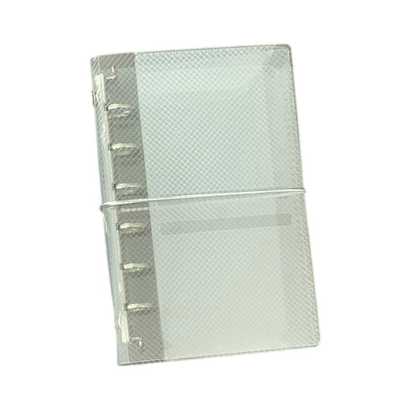 A6/A7 Rings Binders with Elastic Band Clear Binders Folder Notebook Cover