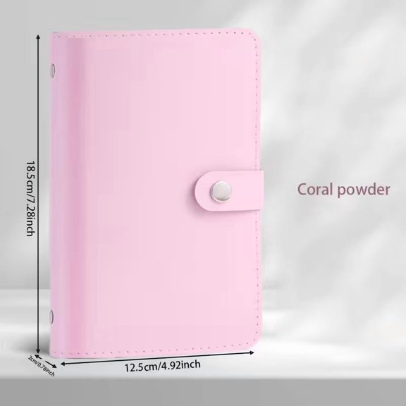 A6 Banknote Storage Book for 100 Bills, PU Leather Cash Organizer with 50 Sleeves