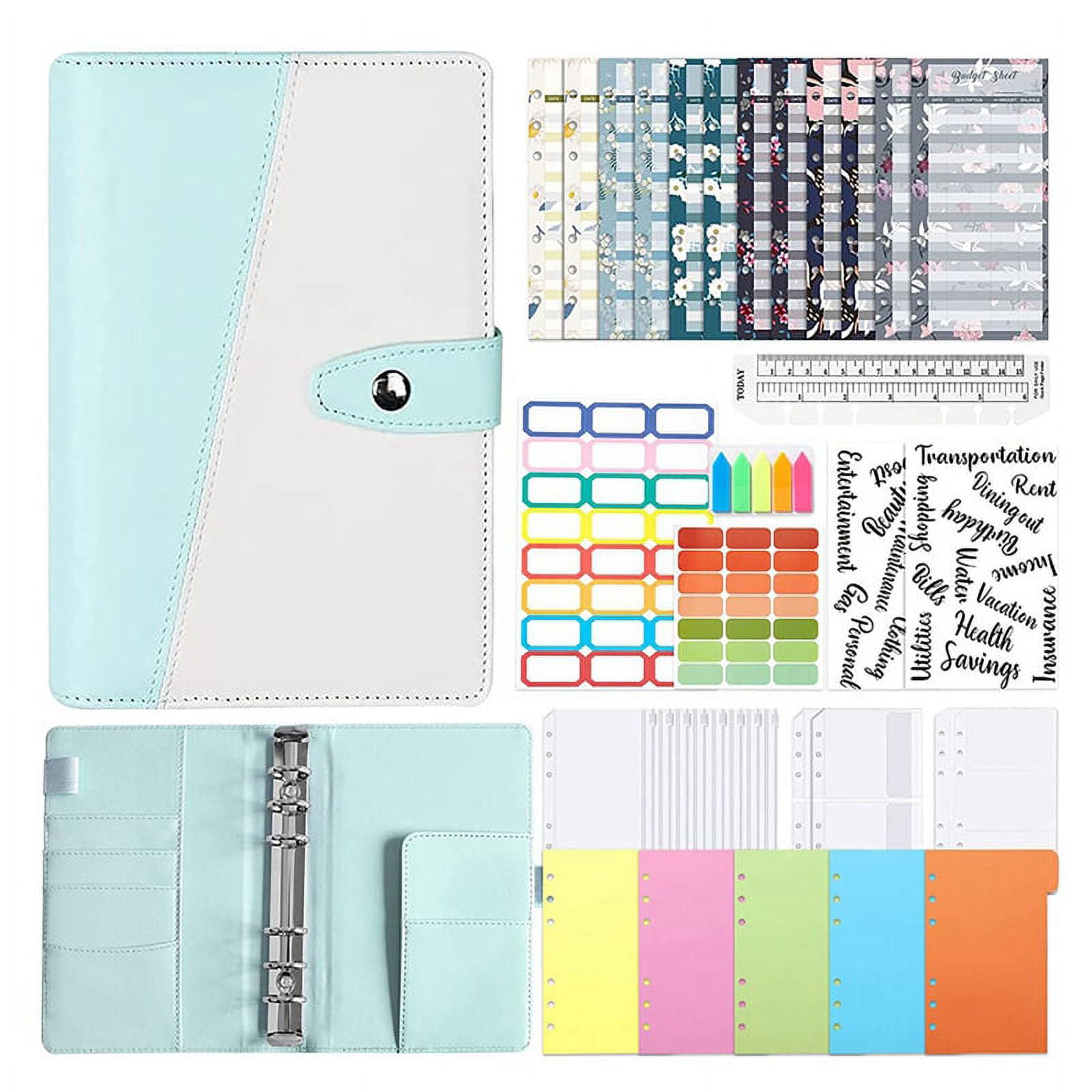 A6 Binder Notebook,6Hole Loose Leaf Notebook Binder with 10 Binder