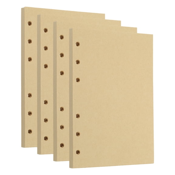 A6 Blank Binder Planner Refill Paper 200 Sheets/400 Pages 6 Hole 5.8 x 4.1" 100gsm Loose Leaf Paper Refill for A6 6 Rings Binder Planner Notebook Inserts, Khaki