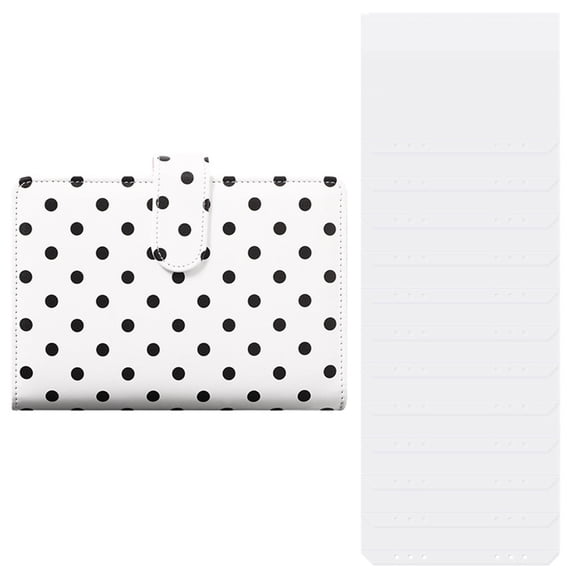 A6 Budget PU Leather Loose Leaf Notebook With Zipper Pockets, Detachable 6 Ring Binder