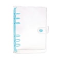 thumbnail image 1 of A6 Clear Plastic PVC Notebook Cover With Inner Pockets, 6 Ring Budget Journal Folder With Silver Round Rings, Binder For Loose Leaf Inserts, Blue (Multicolor, 19.00), 1 of 9