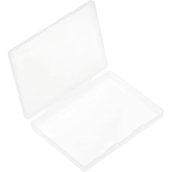 A6 Clear Plastic Storage Box, 4 x 6 Inch Flat Case Holder for Beads/Tools/Letters/Papers