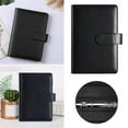 thumbnail image 1 of A6 Cover 5 X 7 6 Ring Pu Leather Notebook Cover Refillable A6 With Buckle Closure Filler Paper Loose Leaf Personal Planner Notebook Office&Craft&Stationery Easy To Use, 1 of 7