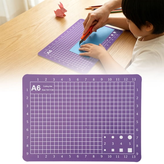 A6 Cutting Mat 1.2mm PVC Double-Sided Grid Cutting Board – Durable Self-Healing Craft Mat for Sewing, Quilting, Paper Cutting, Model Making, Scrapbooking & DIY Projects, BL