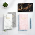 thumbnail image 1 of A6 Daily Planner to Do List Notepad for Work, 2024 English Planner - Faux Leather Hardcover Ribbon Bookmark Notebook for Work Study Schedule Planning Journal, 1 of 7