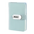 thumbnail image 1 of A6 Diary with Lock, Journal with Lock Cute Journaling Leather Notebook Journal Diary, Blue, 1 of 7
