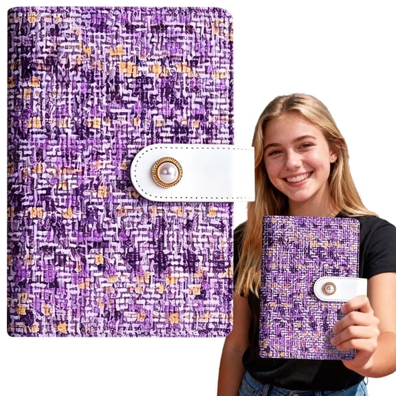 A6 Fashionable Ring Bound Budget Planner With Income Ledger And Stickers For Household Finance - Purple