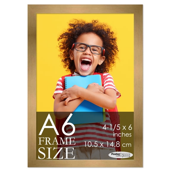 A6 Frame Bronze Modern Minimalist - Modern Wood A6 Picture Frame For A6 Size Artwork or Documents - 4.25x6 Frame