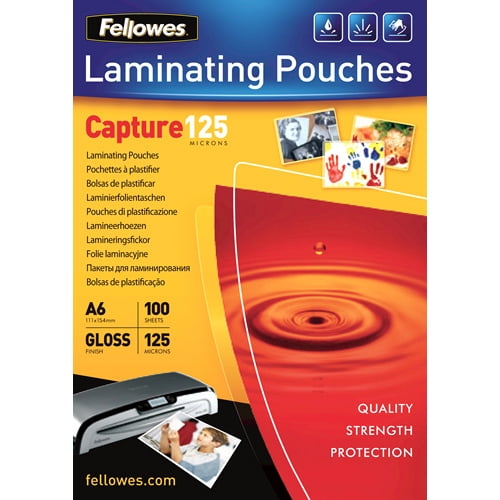 A6 Glossy 125 Micron Laminating Pouch - 100 pack
