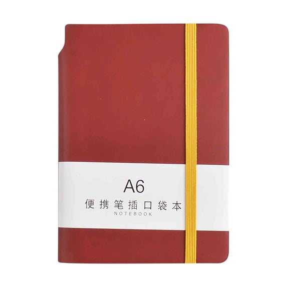 A6 Horizontal Notebook Thickened Paper Hard Cover for Office Learning Journal Writing Portable Pocket Size Durable Binding
