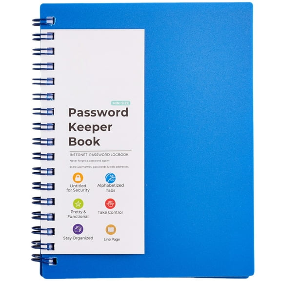 A6 Journal Notebook Password Book with Index A-Z Password Organizer Spirals Notebook for Password Organization