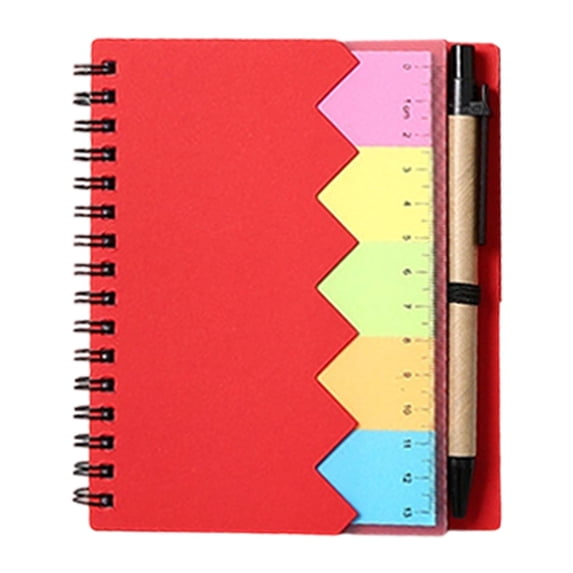 A6 Journal with Pen, Red Notebook with Pen and Notepad 60 Sheets for Journaling, By TINGXIN