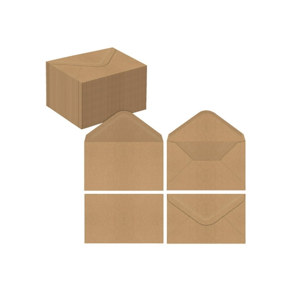 A6 Kraft Invitation Envelopes, 100-Pack, Strong Bond Paper, by Better Office Products, Pointed Flap, for Use with 4 x 6 inch Invitation Cards, 100 Pack (4.75 x 6.5 inch)