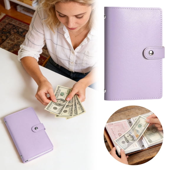 A6 Lockable Money Saving Album - ABS Cash & Photo Storage Notebook for Banknotes, Diaries & Collectibles