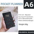 thumbnail image 1 of A6 Mini Notebook Organizer 7x4in 60 Sheet Daily Planner Journal Flexible Paper for School Office Home Writing Portable Gift Student Stationery Supplies, 1 of 3