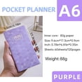 thumbnail image 1 of A6 Mini Notebook Organizer Planner Daily Journal 173x96mm 120 Pages for Travel School Office Writing Memo Portable Diary, 1 of 3