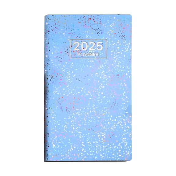 A6 Mini Notebook Organizer Planner Daily Planner Notebook Travel Diary 2025 Calendar Pocket Planner, 2025 Year, Planner Schedule Organizer English Schedule Book Leather Cover Daily Planner Notebook