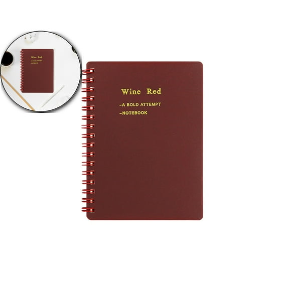 A6 Notebook 60 Sheets(120 Pages) – Flip Coil Bound Notepad with Durable Plastic Cover – 5.7x4.2 inch Notebook for Office, Journaling
