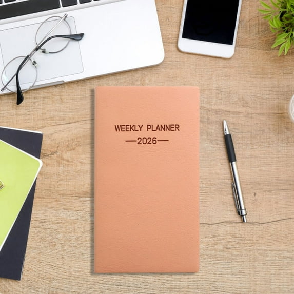 A6 Notebook Planner Organizer Daily Journal 128 Pages Writing Pad Memo Book Travel Diary All Ages Planner(C)