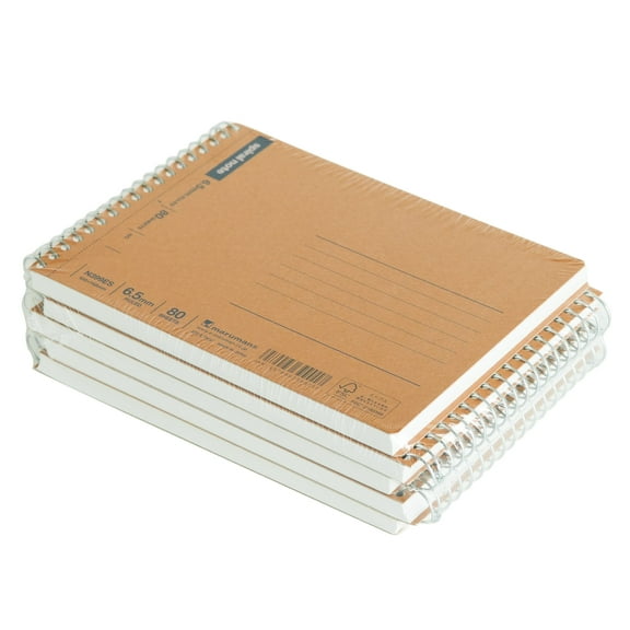 A6 Notebook Spiral Note BASIC 6.5mm line 80 sheets 5 Pack