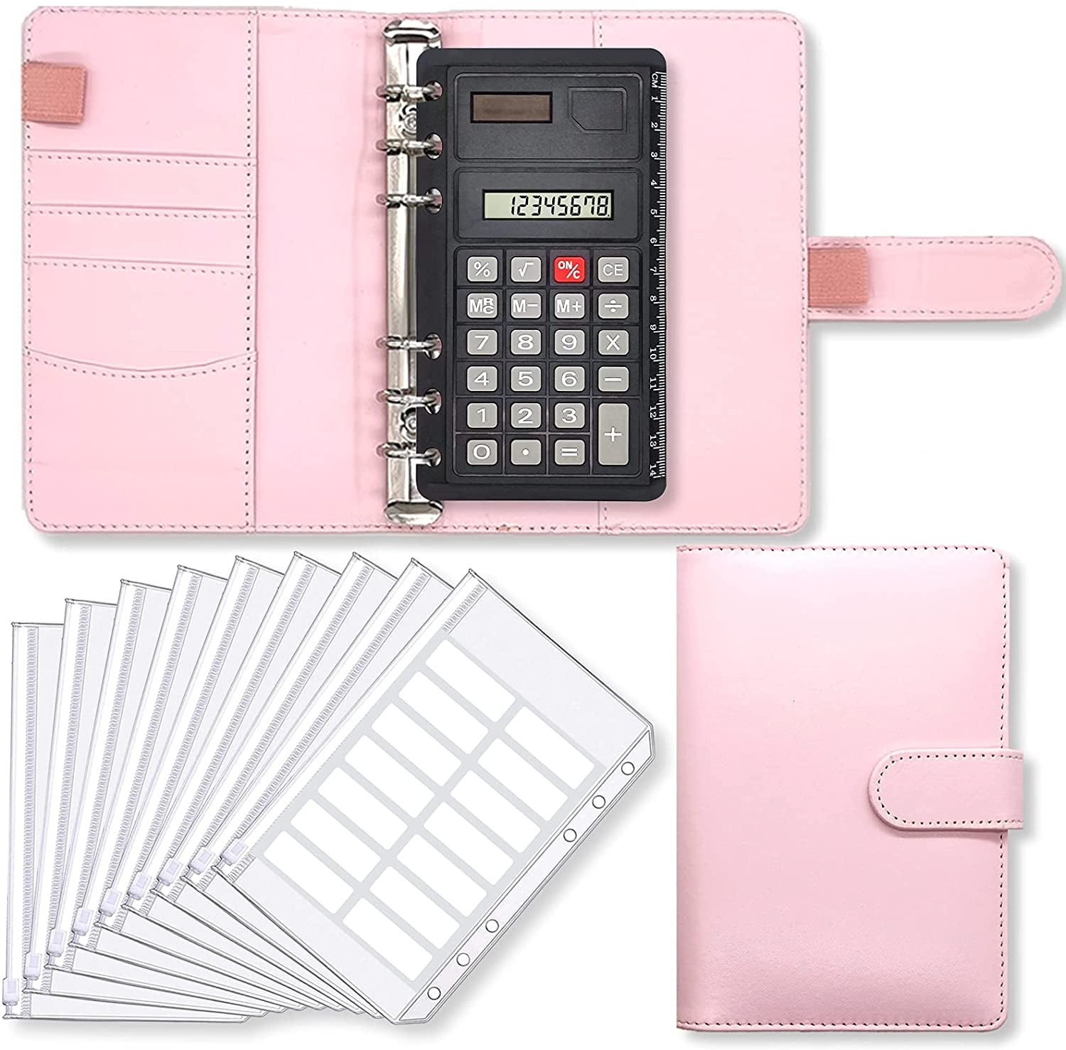 A7 Wallet, A7 Pink Binder, Budget Binder, PU Leather Budget