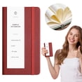thumbnail image 1 of A6 PU Leather Notebook Cross Texture 80 Sheets Lined Journal with Strap Wine Red Pocket Notebook 1 Notebook, 1 of 8
