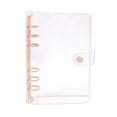 thumbnail image 1 of A6 PVC Notebook Binder, Transparent Round Rings Binder, Paper Insert Folder, Portable Notebook Cover, PVC Binder Organizer, Clear Refillable Notebook Shell Protector, 1 of 6