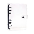 thumbnail image 1 of A6 PVC Notebook Binder, Transparent Round Rings Binder, Paper Insert Folder, Portable Notebook Cover, PVC Binder Organizer, Clear Refillable Notebook Shell Protector, 1 of 5