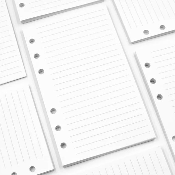A6 Paper Refill Pack for Journals, 100 Sheets, Refillable Notebook Inserts, Smooth Writing Paper, Fits A6 Binders & Journals