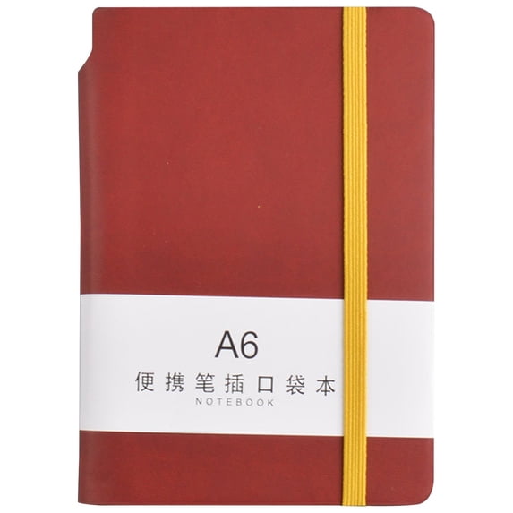 A6 Pocket Notebook Journals with Pen Holder, 5.71X3.54 inch Mini Notepad, Travelers Notebook, Small Note pads, College Ruled Notepad for Travel Notes Daily Memo, Pocket Carry Office Stationery