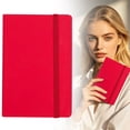 thumbnail image 1 of A6 Pocket Notebook, Small Hardcover Lined Journals for Work Notes, Study, Meetings, To-Do Lists and Daily Writing, Mini College Ruled Notebook, 160 Pages, Red, 1 of 9