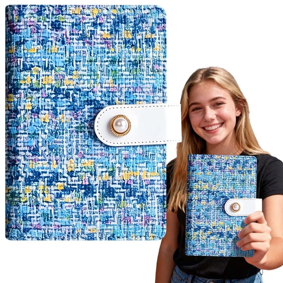 A6 Ring Bound Planner Notebook with Budget Cards and Zipper Pockets Stationery Supplies - D