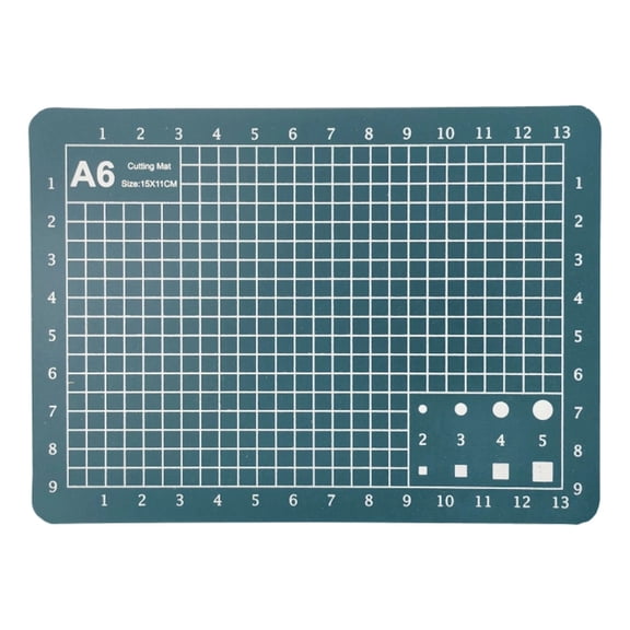 A6 Self-Healing Cutting Mat, Double-Sided Grid Mat, Non-Slip Craft Cutting Board, Durable PVC Art Cutting Pad, Precision Scale Mat for Scrapbooking & DIY Projects
