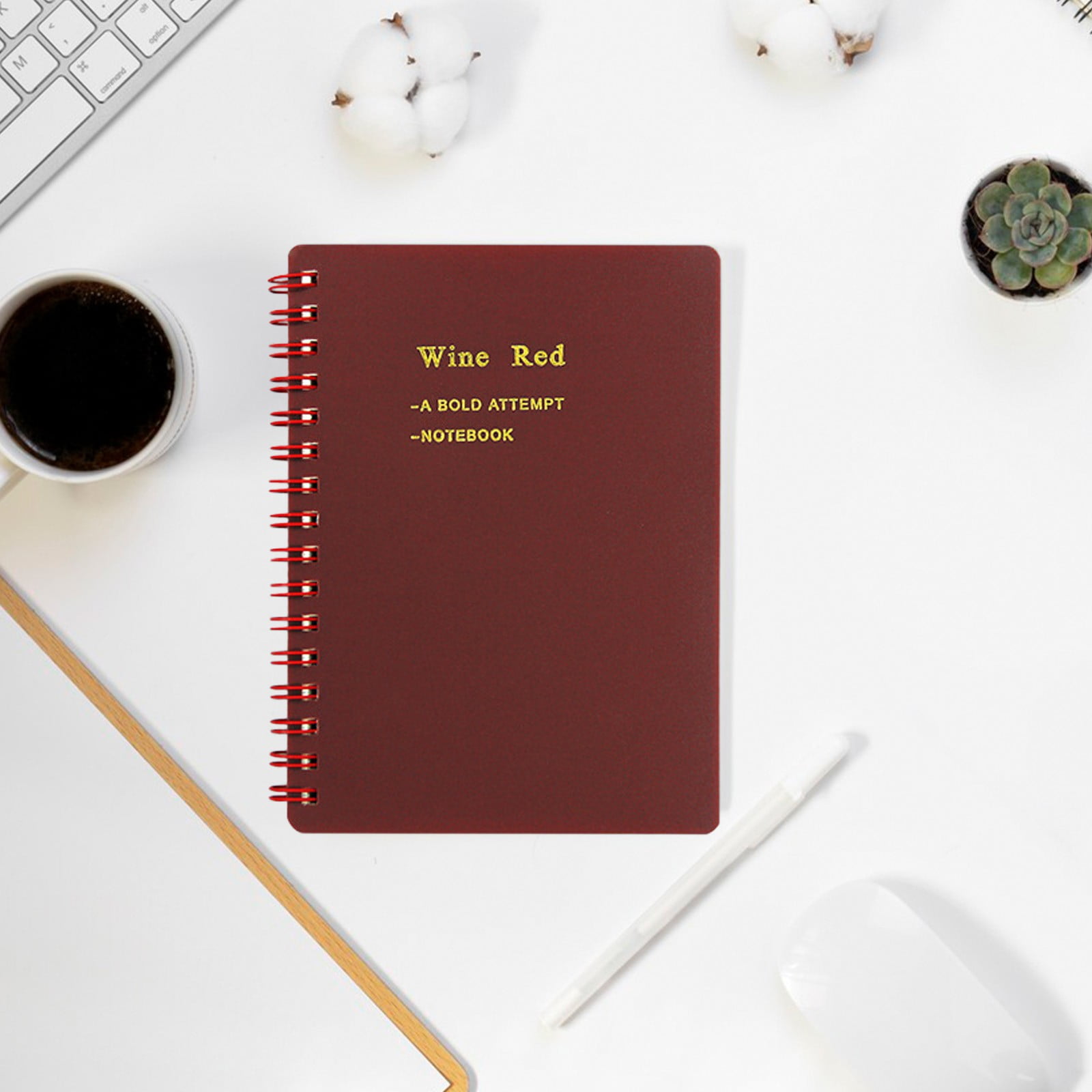 A6 Spiral Notebook 5.7x4.2x0.39in Thick Grid Paper Journal with Plastic ...