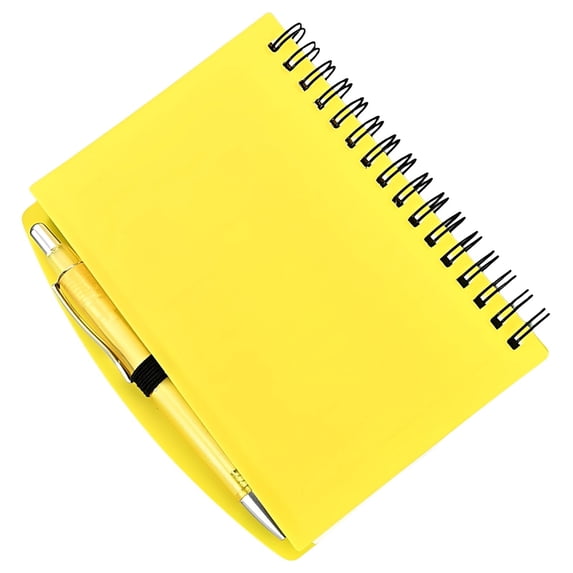 A6 Spiral Notebook with Pen, Mini Lined Notepad with Pen Holder, Solid Color Travel Notebook, Portable Writing Notebook, Mini Notebook Journals, Small Notepad Notebooks for Note Taking