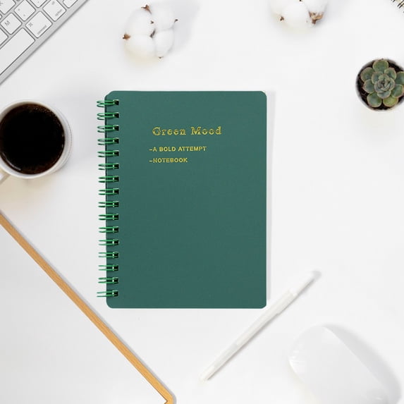 A6 Spiral Notebook with Thick Pages, 120 Pages of 9mm Grid Paper, Portable Size for Note-Taking, Ideal for Students or Daily Use