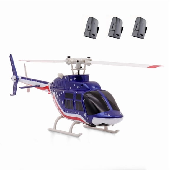 A60 Bell206 4CH Single-Rotor RC Helicopter with Collective Pitch, 1/42 Scale 2.4G 6-Axis Gyro RC Helicopter with Altitude Hold & Optical Flow Positioning - RTF