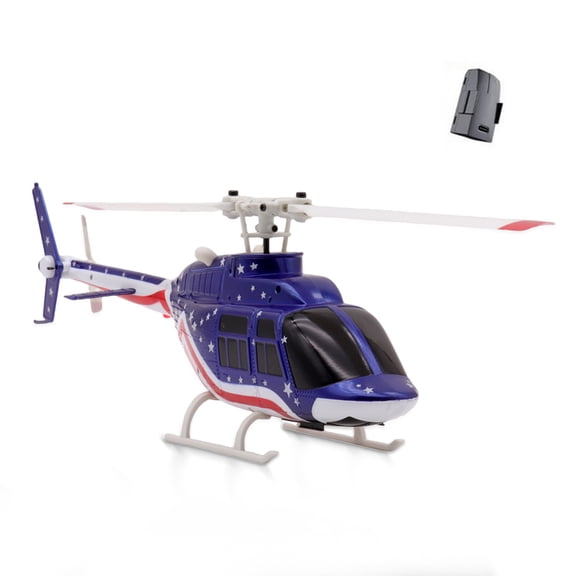 A60 Bell206 4CH Single-Rotor RC Helicopter with Collective Pitch, 1/42 Scale 2.4G 6-Axis Gyro RC Helicopter with Altitude Hold & Optical Flow Positioning - RTF
