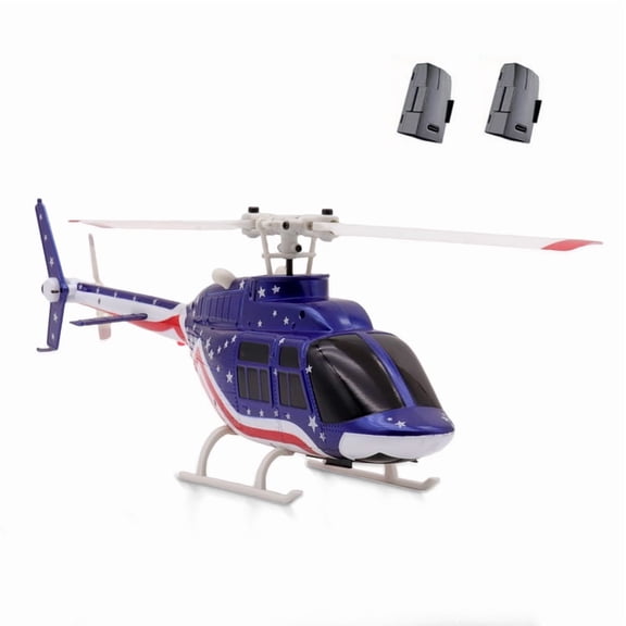 A60 MINI BELL 206 RC Helicopter, 1/42 Scale 2.4GHz 4CH Flybarless Remote Control Helicopter with Optical Flow, Altitude Hold, One-Key Takeoff & Landing, 6-Axis Gyro Aircraft Model Toy Gift for Adult