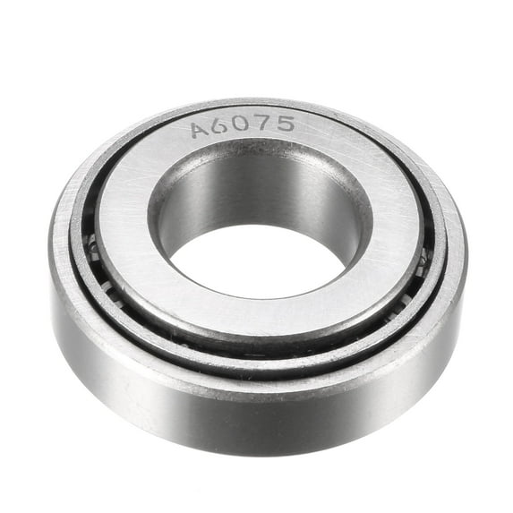 Uxcell A6075+A6157 Tapered Roller Bearings Cone and Cup Chrome Steel Silver Tone 1pcs