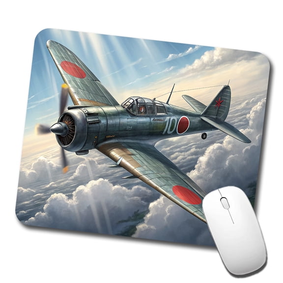 A6M Zero WWII Japanese Navy Fighter Plane Mouse Pad Low Profile Gaming Mat